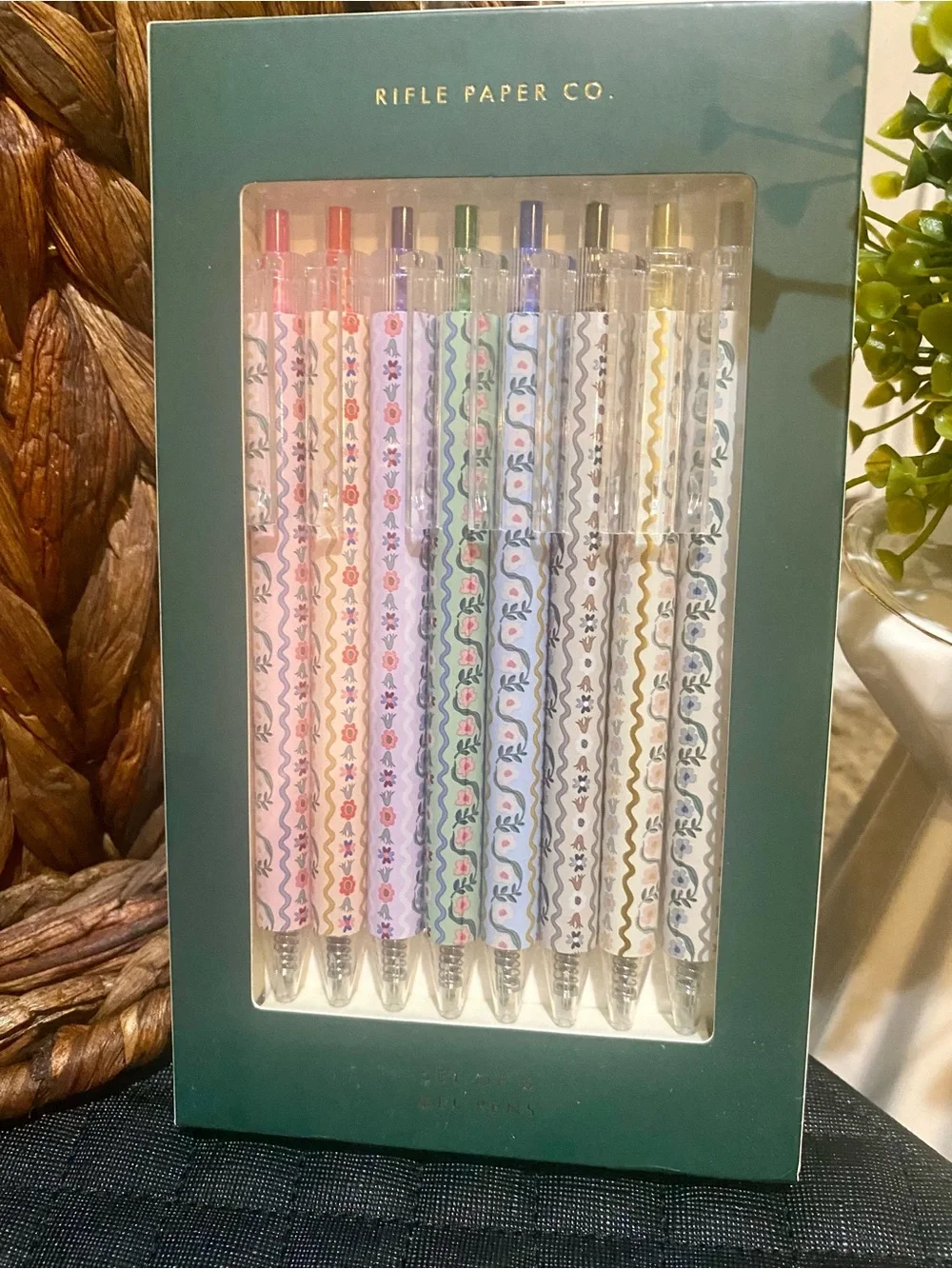 Rifle Paper Co. Gel Pen Set - Teal and Clear Accents